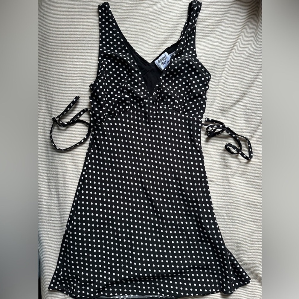 Princess Polly Black and White Polka Dot Mini Dress
